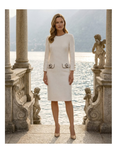 COCO ECRU SUKIENKA DAMSKA POZA